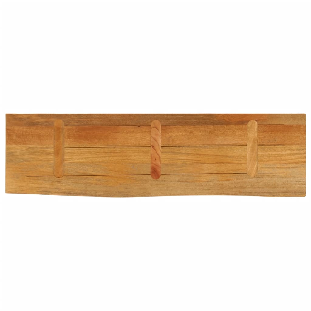 Bordplade 100x20x2,5 Cm Naturlig Kant Massivt Mangotræ - Billede 5