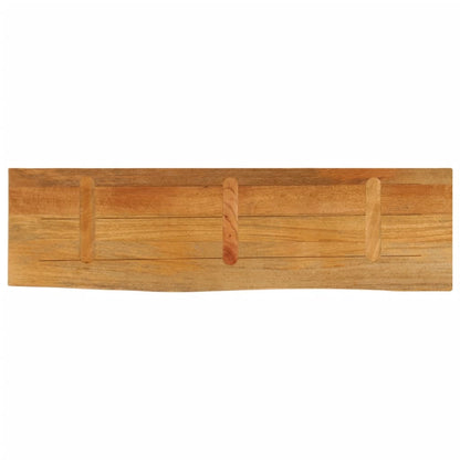 Bordplade 100x20x2,5 Cm Naturlig Kant Massivt Mangotræ - Billede 5