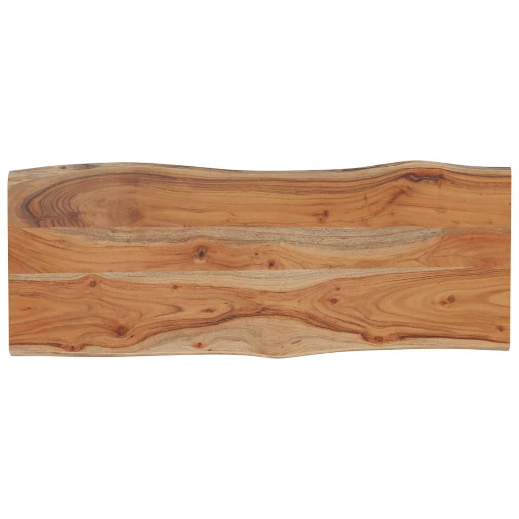 Bordplade 100x40x2,5 Cm Rektangulær Massivt Akacietræ - Billede 3