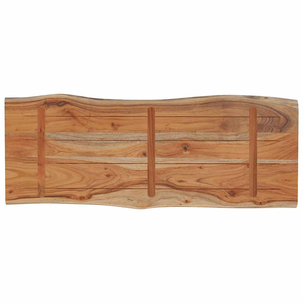 Bordplade 100x40x2,5 Cm Rektangulær Massivt Akacietræ - Billede 4