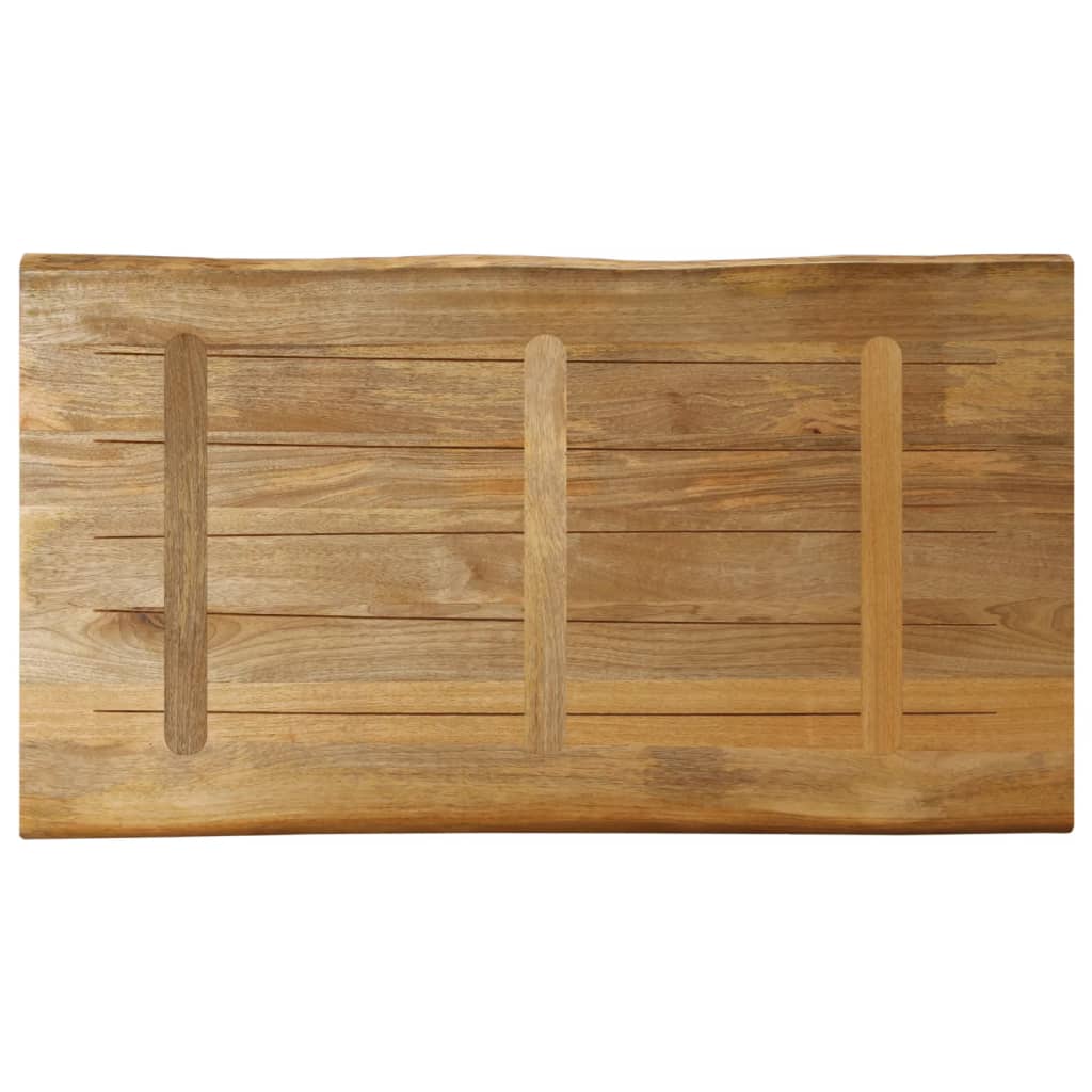 Bordplade 110x60x2,5 Cm Naturlig Kant Massivt Ru Mangotræ - Billede 5