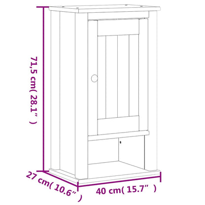 Vægskab Til Badeværelse Berg 40x27x71,5 Cm Massivt Fyr - Billede 9