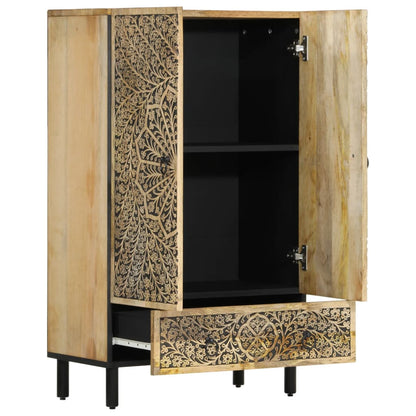 Skab 60x33x100 Cm Massivt Mangotræ - Billede 4