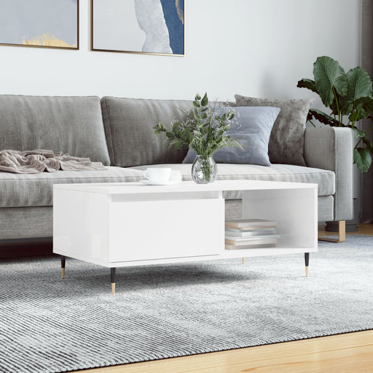 Sofabord 90X50X36,5 Cm Konstrueret Træ