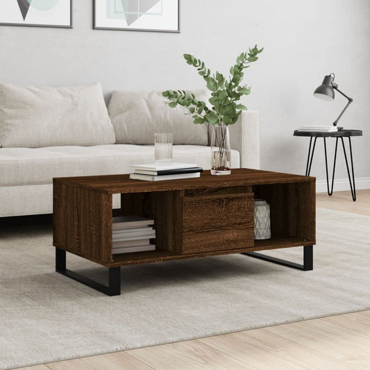 Sofabord 90X50X36,5 Cm Konstrueret Træ Etræsfarve