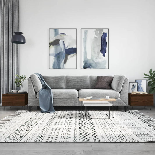Sofaborde 2 Stk. 50X46X35 Cm Konstrueret Træ Etræsfarve