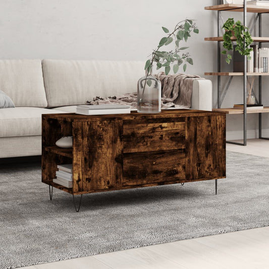 Sofabord 102X44,5X50 Cm Konstrueret Træ Etræsfarve