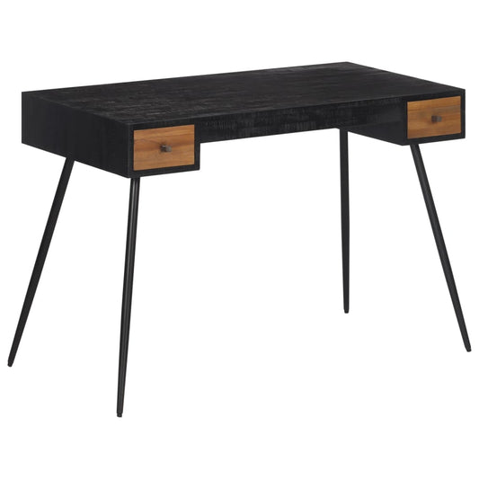 Skrivebord 117X56,5X75 Cm Massivt Genbrugstræ