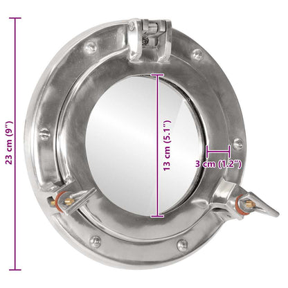 Koøjespejl Væghængt Aluminium Og Glas - Billede 7