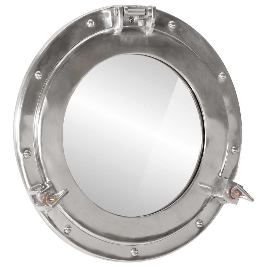Koøjespejl Væghængt Aluminium Og Glas