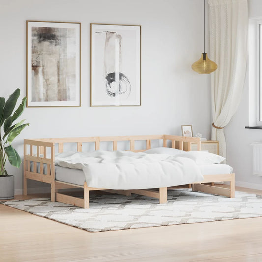 Daybed Med Udtræk Massivt Fyrretræ