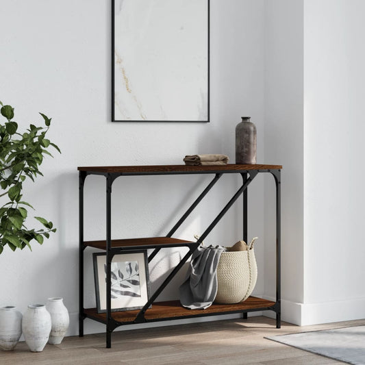 Konsolbord 88,5X30X75 Cm Konstrueret Træ Etræsfarve