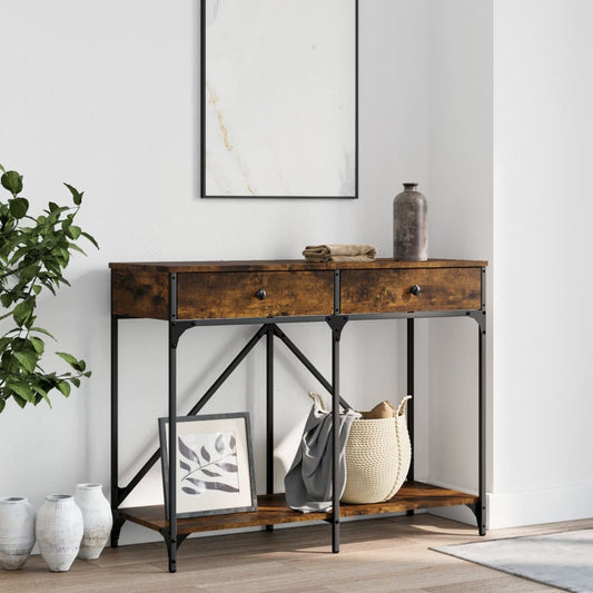 Konsolbord 100X39X78,5 Cm Konstrueret Træ Etræsfarve