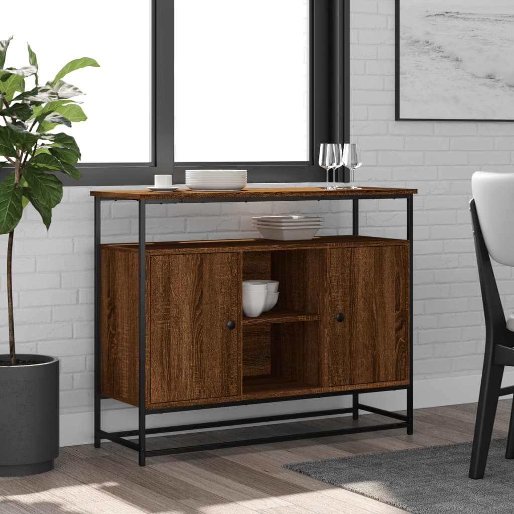 Skænk 100X35X80 Cm Konstrueret Træ Etræsfarve