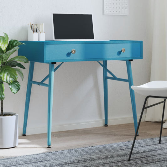Computerbord Med Skuffe 90X50X76,5 Cm Antikgrøn Mørkegrøn