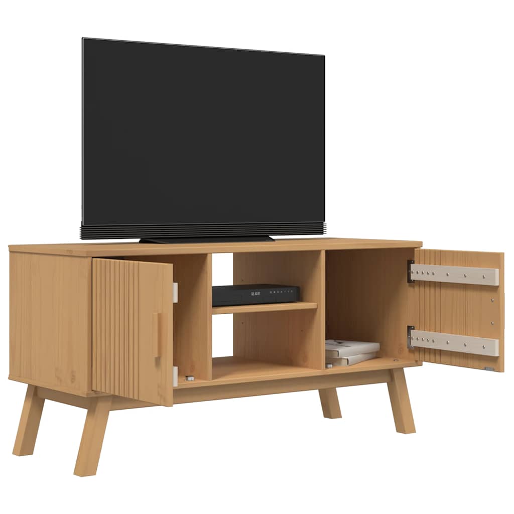Tv-bord Olden 114x43x57 Cm Massivt Fyrretræ - Billede 4