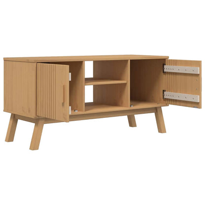 Tv-bord Olden 114x43x57 Cm Massivt Fyrretræ - Billede 5