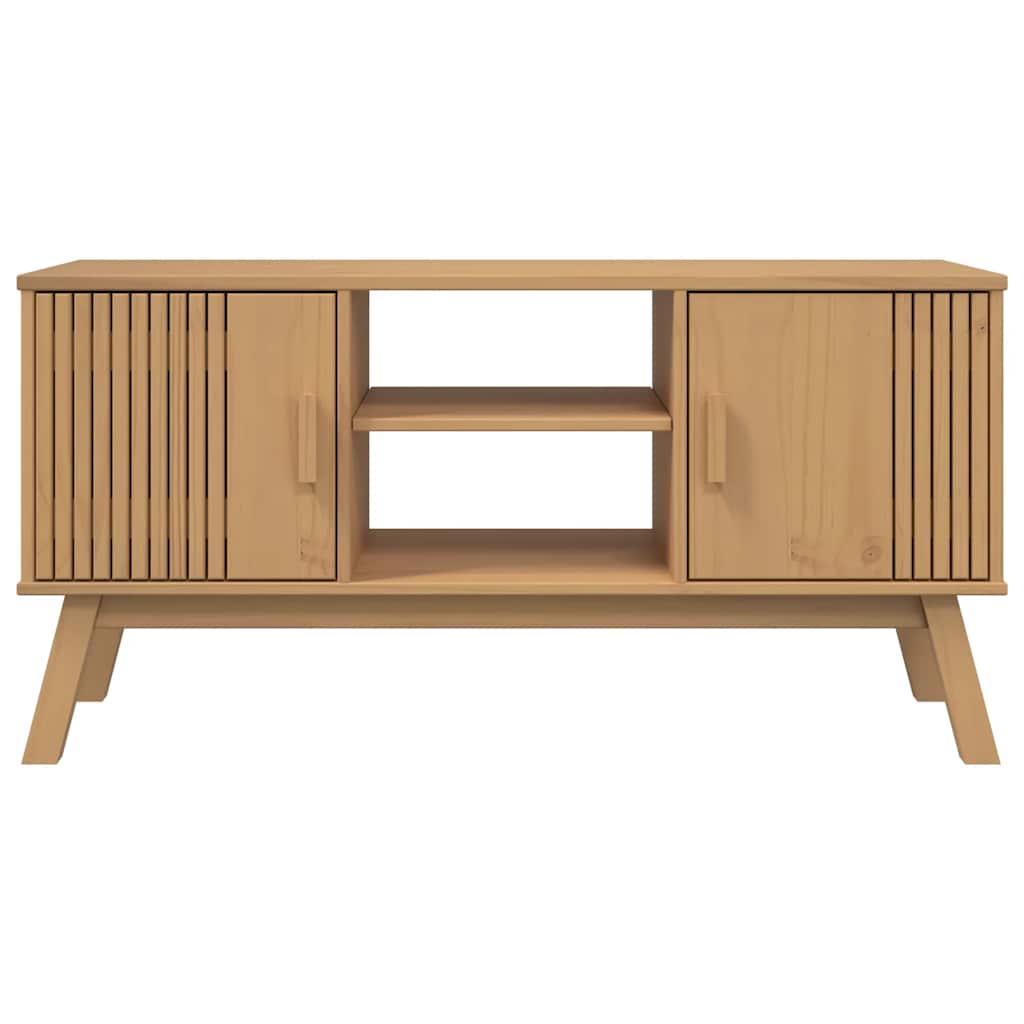Tv-bord Olden 114x43x57 Cm Massivt Fyrretræ - Billede 6