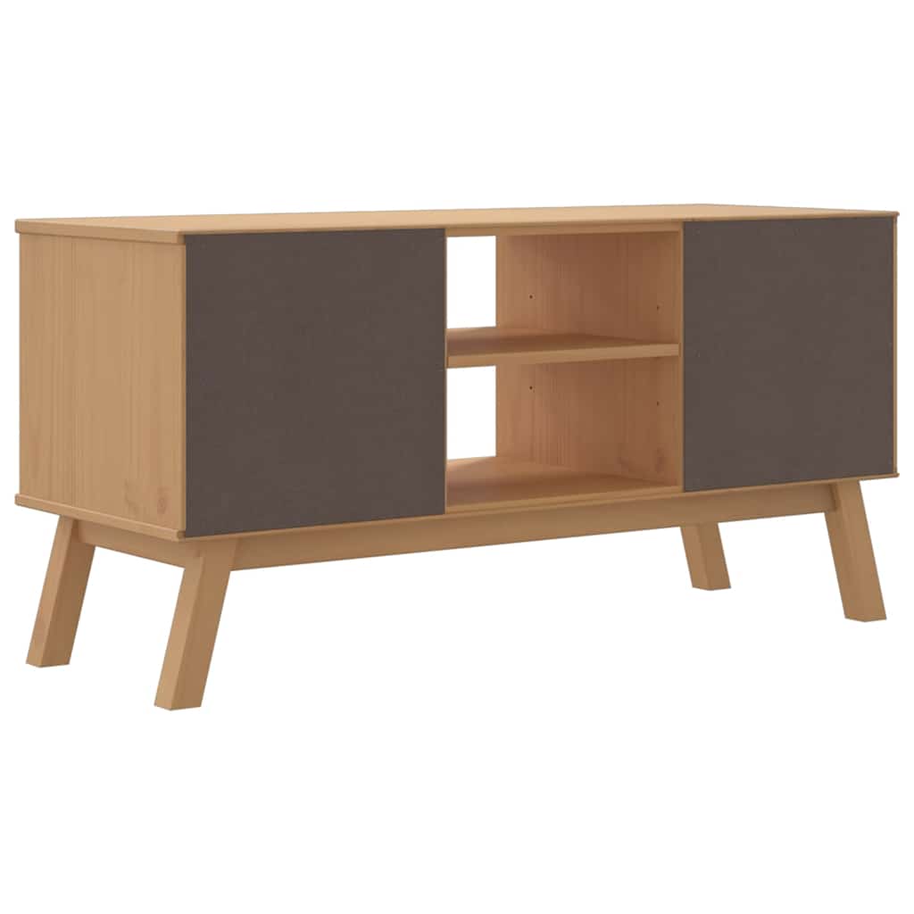 Tv-bord Olden 114x43x57 Cm Massivt Fyrretræ - Billede 8