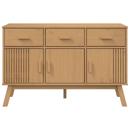 Skænk Olden 114x43x73,5 Cm Massivt Fyrretræ Brun - Billede 8