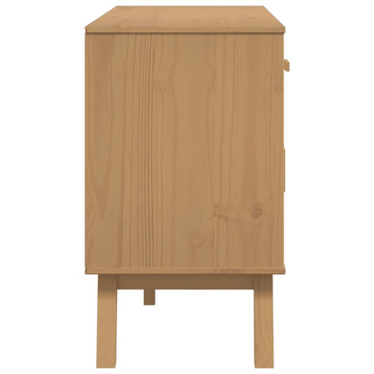 Skænk Olden 114x43x73,5 Cm Massivt Fyrretræ Brun - Billede 9
