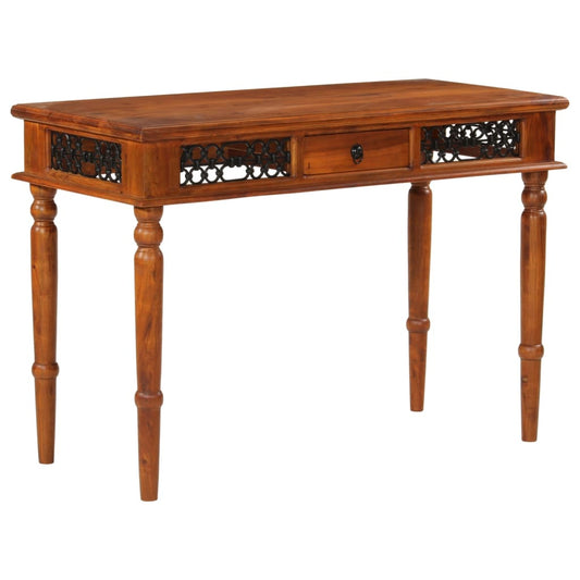 Skrivebord Med Skuffe 110x50x76 Cm Massivt Akacietræ - Hovedbillede