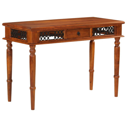 Skrivebord Med Skuffe 110x50x76 Cm Massivt Akacietræ - Billede 11