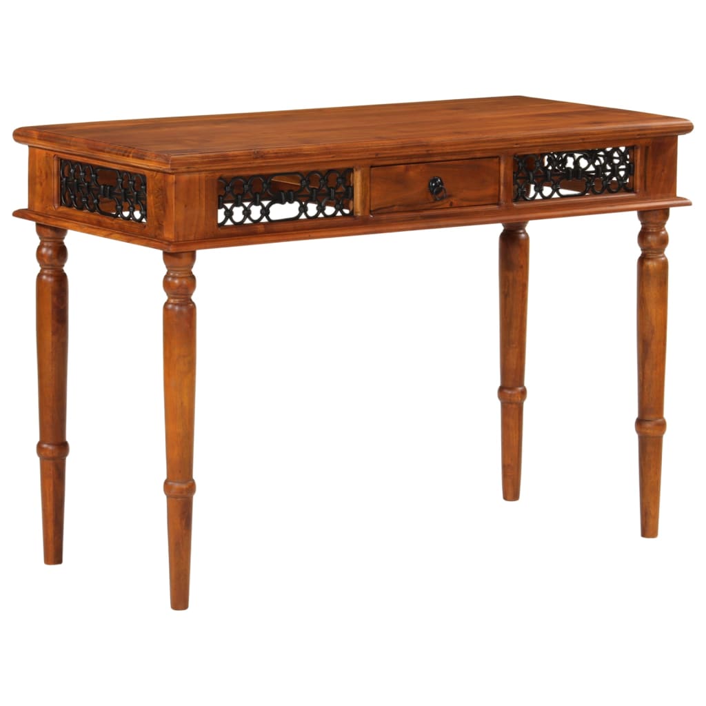 Skrivebord Med Skuffe 110x50x76 Cm Massivt Akacietræ - Billede 12