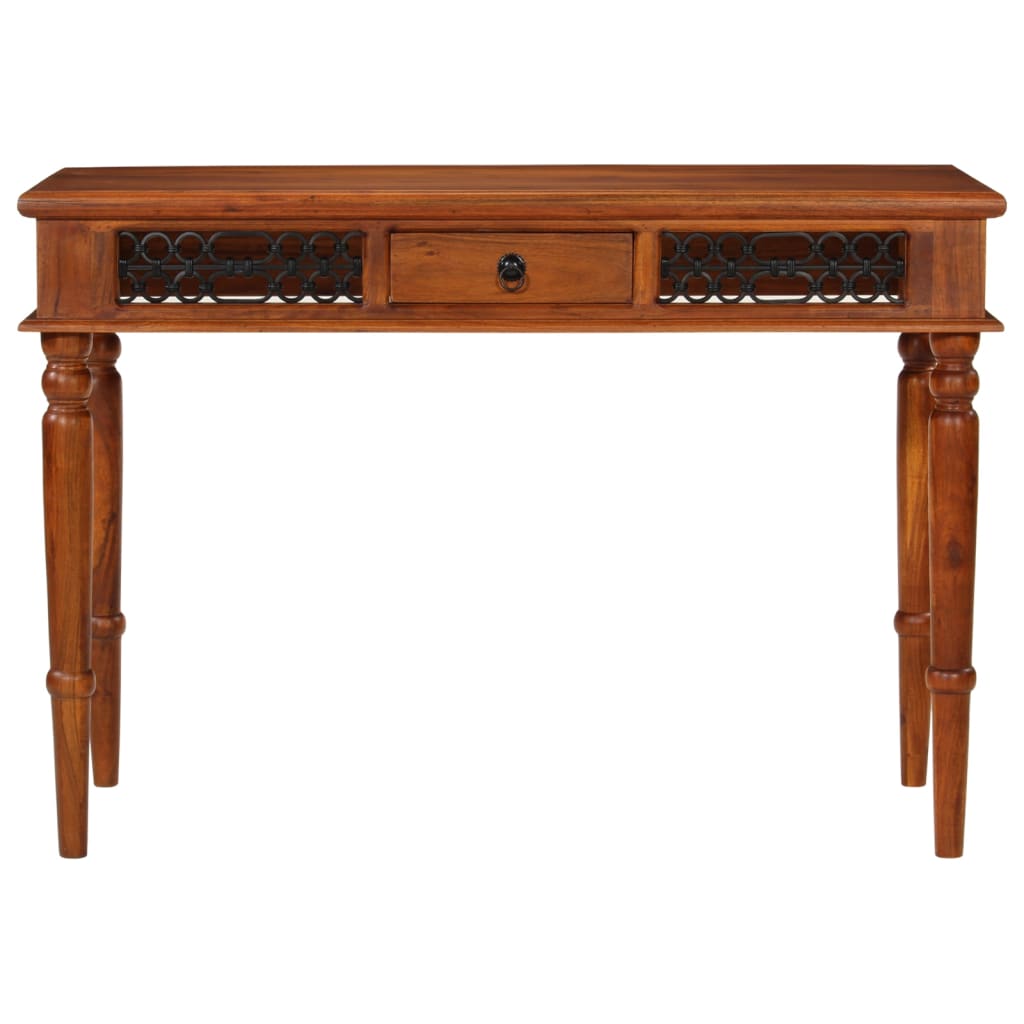 Skrivebord Med Skuffe 110x50x76 Cm Massivt Akacietræ - Billede 3