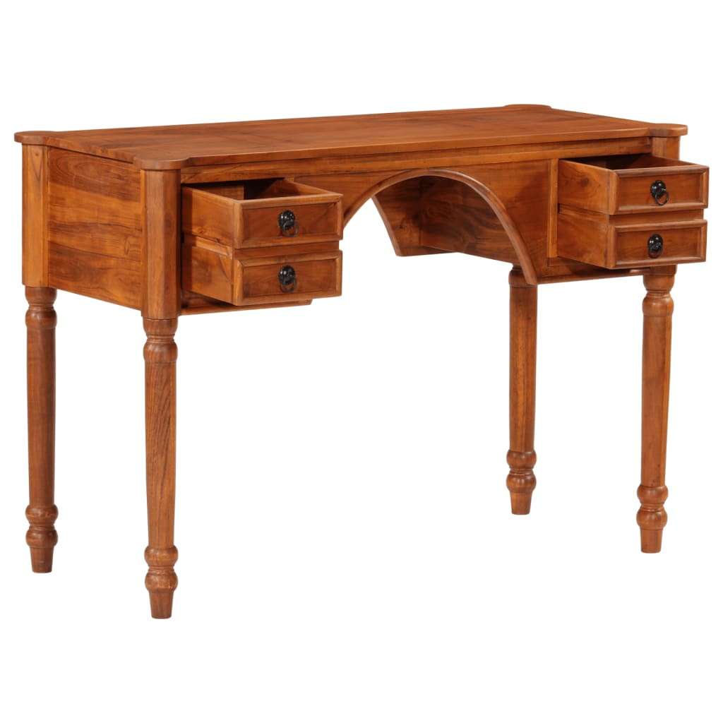 Skrivebord Med Skuffer 110x50x76 Cm Massivt Akacietræ - Billede 2