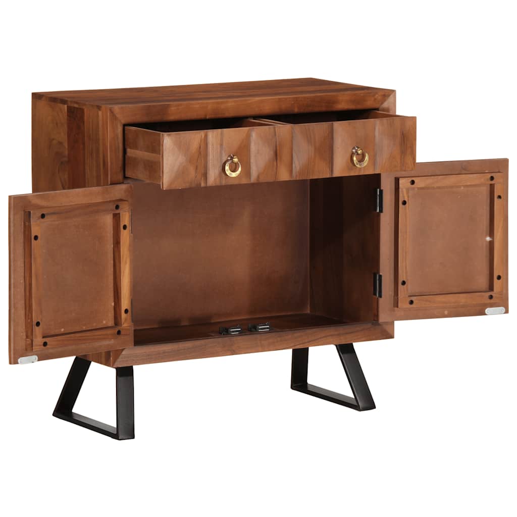 Skuffeskab Honningbrun 70X35X70 Cm Massivt Træ Akacie