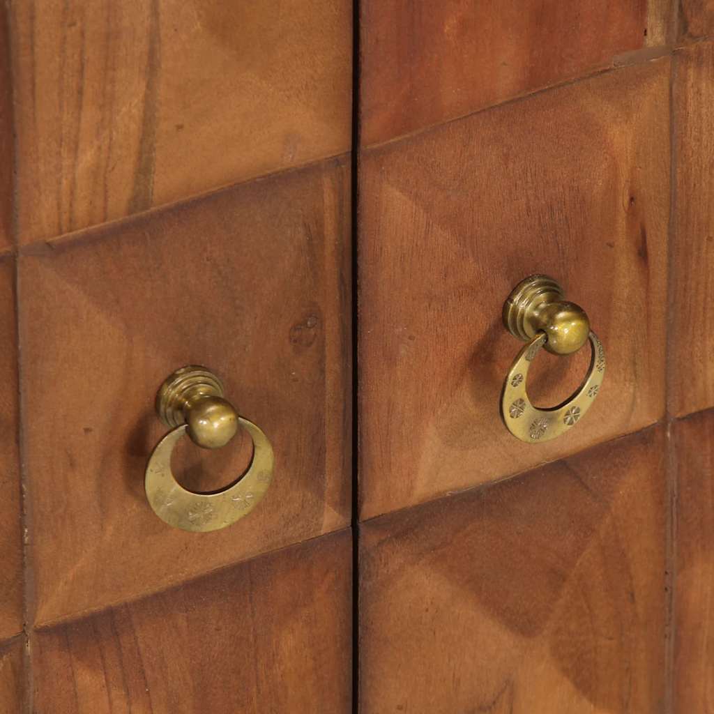 Skuffeskab Honningbrun 70X35X70 Cm Massivt Træ Akacie