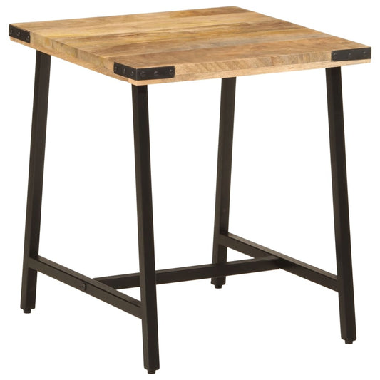Sidebord 45X45X50 Cm Massivt Mangotræ Og Jern