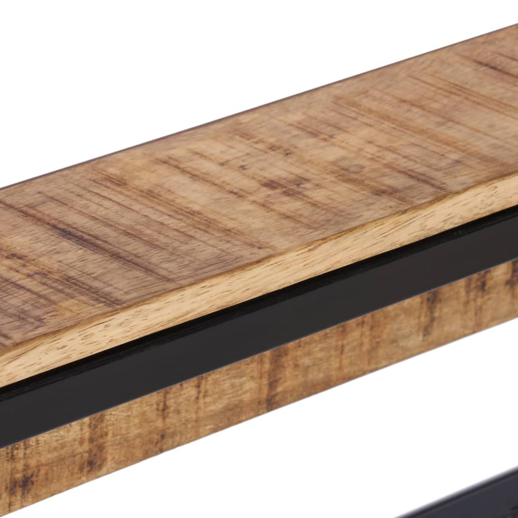 Knagerække 87x10x27 Cm Massivt Ru Mangotræ - Billede 5