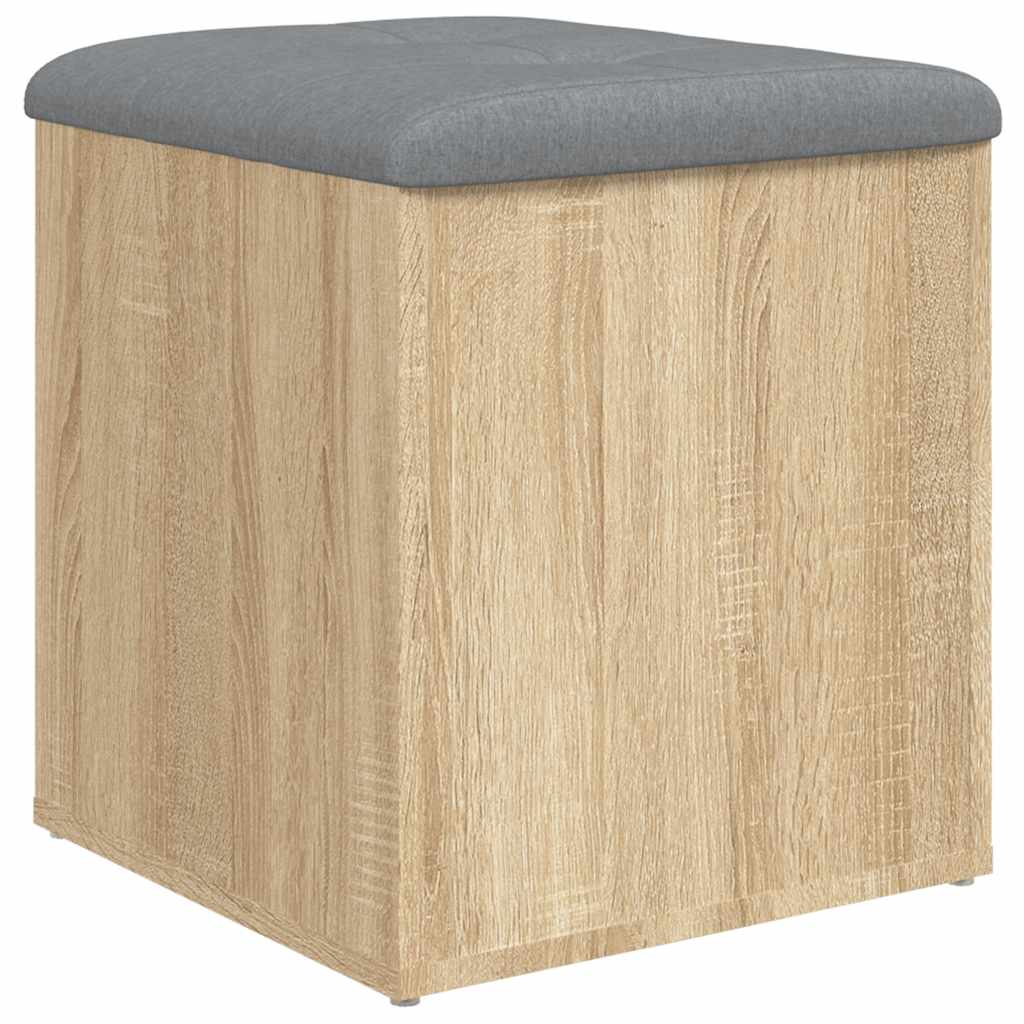 Opbevaringsbænk Sonoma Eg 42x42x45 Cm Konstrueret Træ - Billede 2