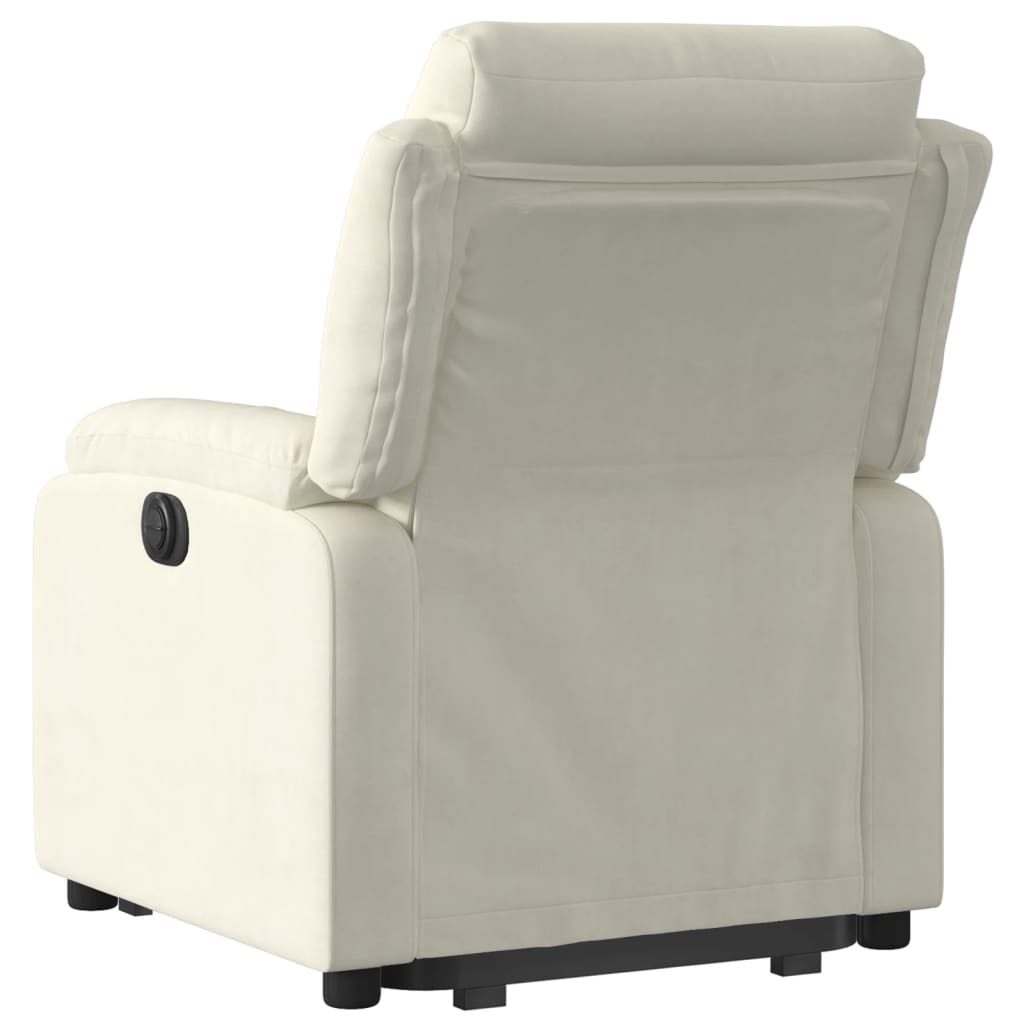 Løftestol Velour Farvet Creme