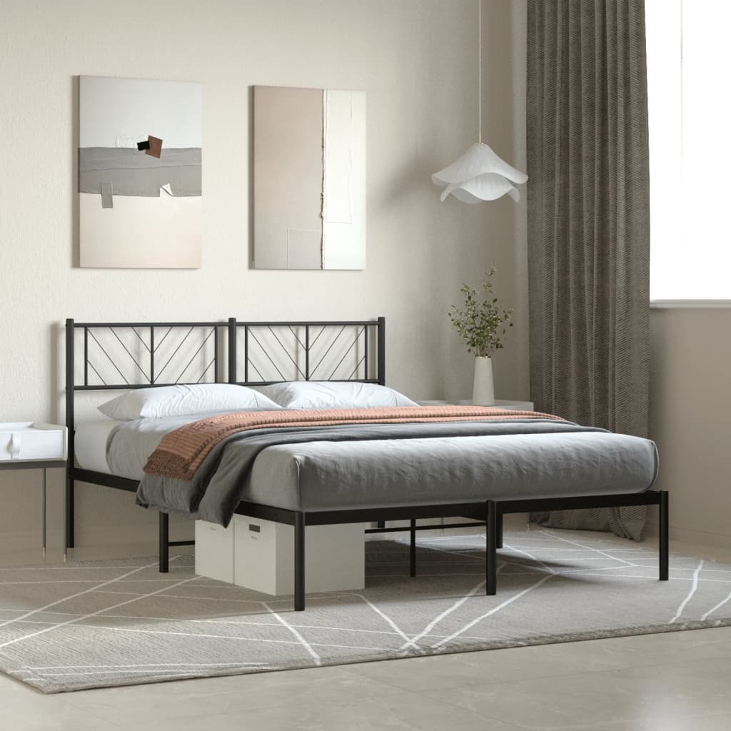 Sengeramme Med Sengegavl 140x190 Cm Metal - Hovedbillede