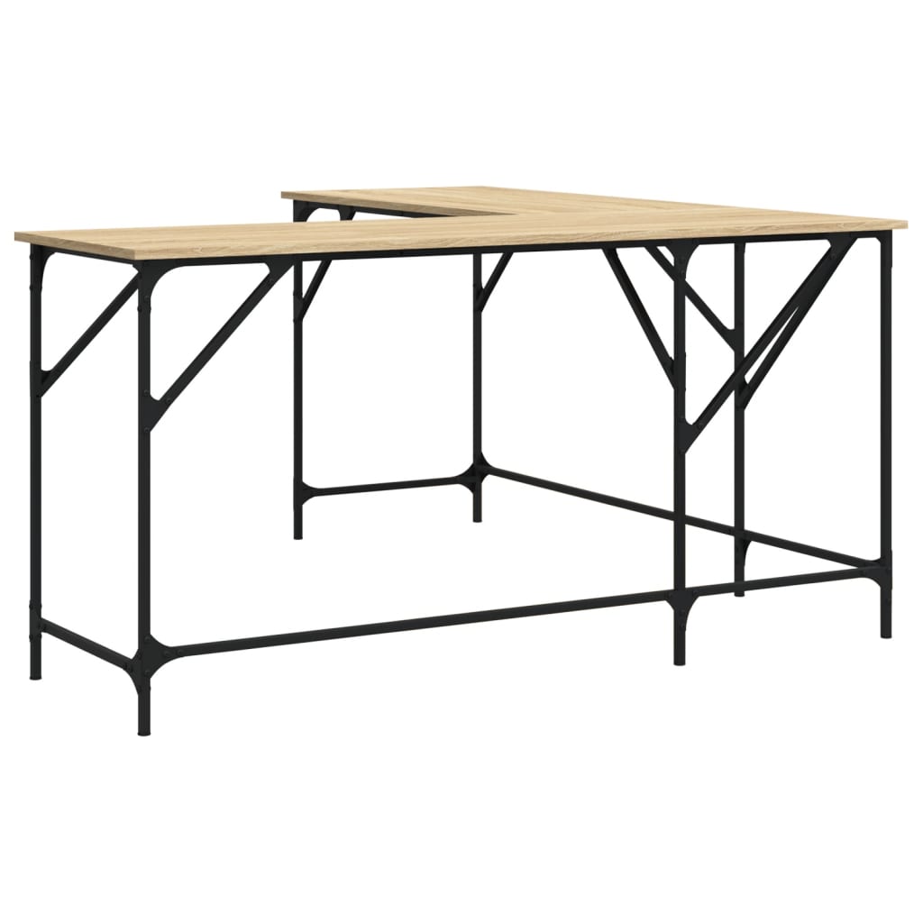 Skrivebord 149x149x75 Cm Konstrueret Træ - Billede 2