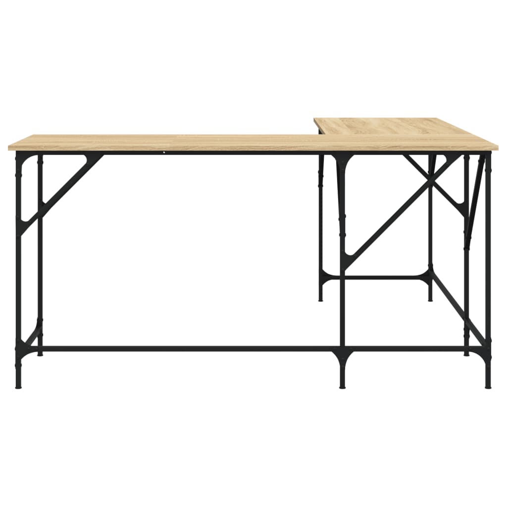 Skrivebord 149x149x75 Cm Konstrueret Træ - Billede 4