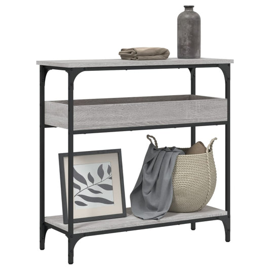 Konsolbord Med Hylde 75X29X Konstrueret Træ