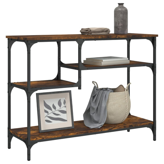 Konsolbord Med Hylder 100X35X75 Cm Etræsfarve