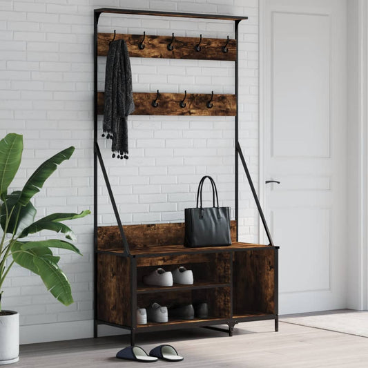 Tøjstativ Med Skoopbevaring 100X41X184 Cm Etræsfarve
