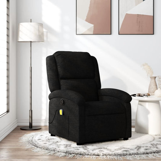 Massagestol Stof Sort