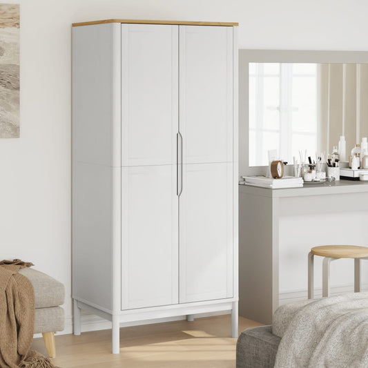 Klædeskab Floro 77X53X171 Cm Massivt Fyrretræ