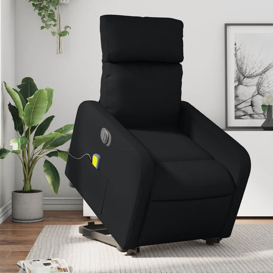Massagestol Med Løftefunktion Kunstlæder Sort