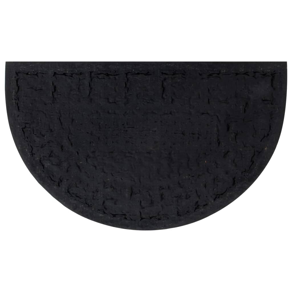 Dørmåtte 45x75 Cm Halvrund Gummi Og Coir - Billede 3