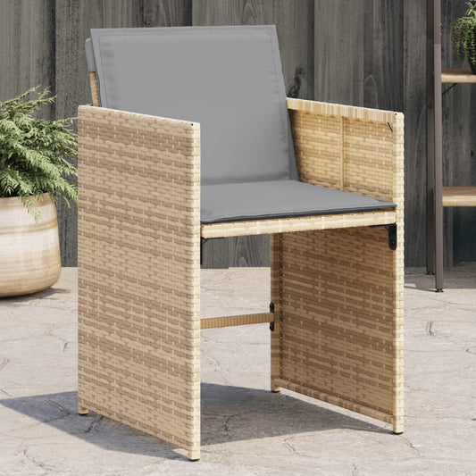 Havestole 4 Stk. Med Hynder Polyrattan