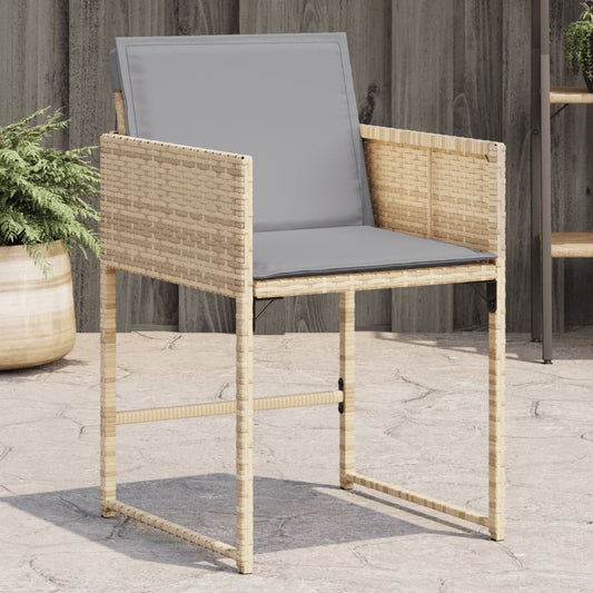 Havestole 4 Stk. Med Hynder Polyrattan
