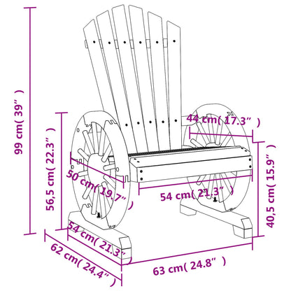 Adirondack-havestole Massivt Grantræ - Billede 9