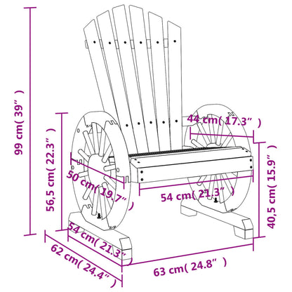 Adirondack-Havestol Massivt Grantræ